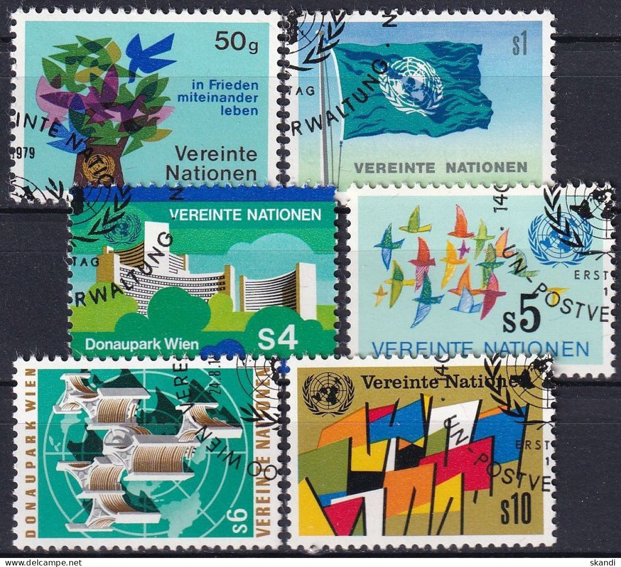 UNO WIEN 1979 Mi-Nr. 1-6 Kompletter Jahrgang/complete Year Set O Used - Aus Abo - Used Stamps