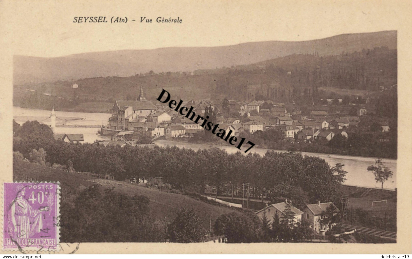 CPA 01 0042 SEYSSEL (AIN) - VUE GÉNÉRALE - ÉCRITE ET CIRCULÉE - Seyssel