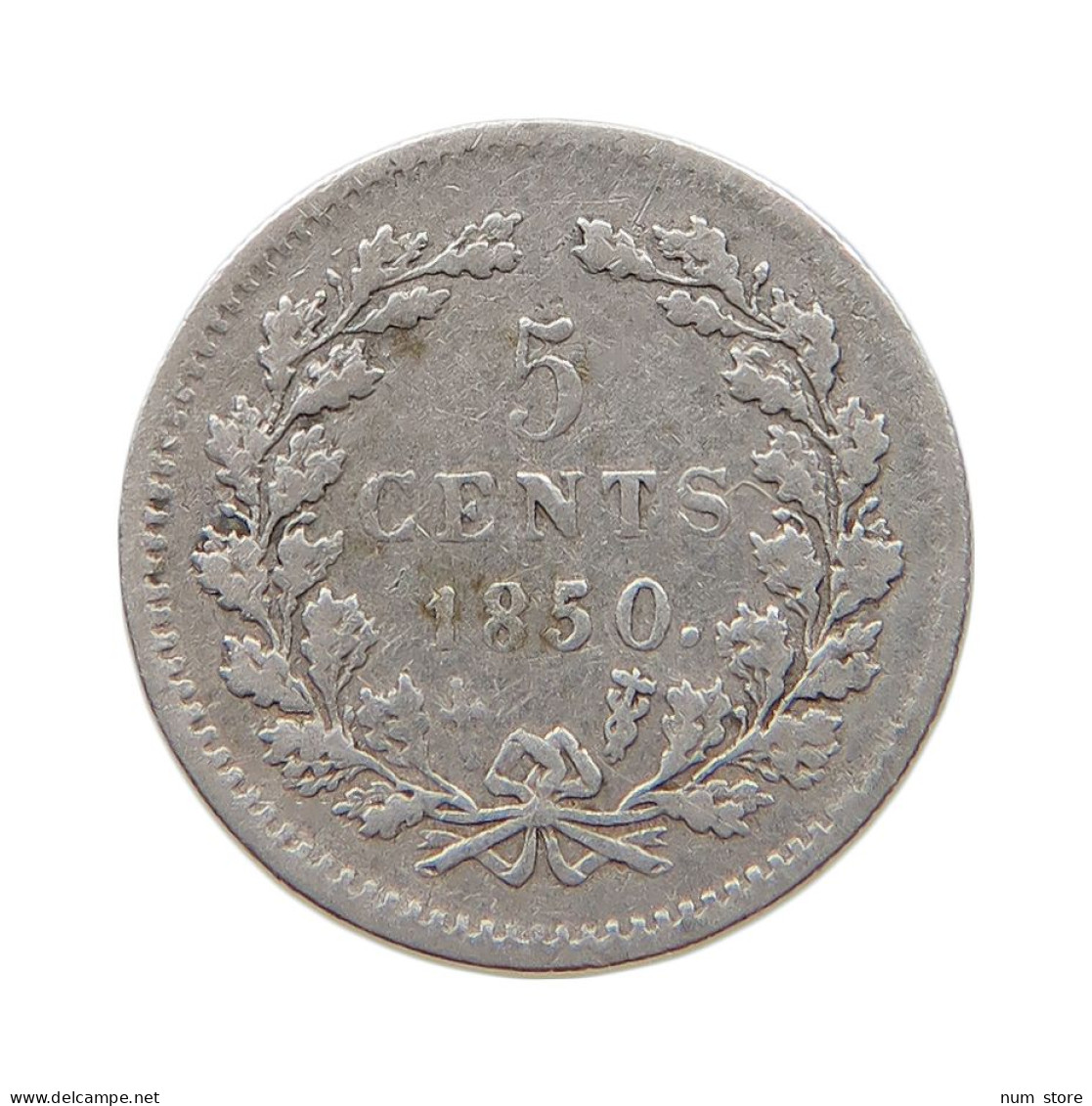 NETHERLANDS 5 CENTS 1850 Willem III. 1849-1890 #t133 0273 - 1849-1890 : Willem III