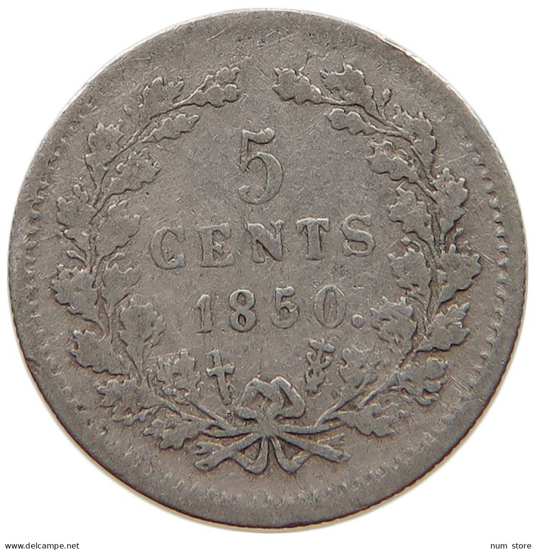 NETHERLANDS 5 CENTS 1850 Willem III. 1849-1890 #c018 0341 - 1849-1890 : Willem III