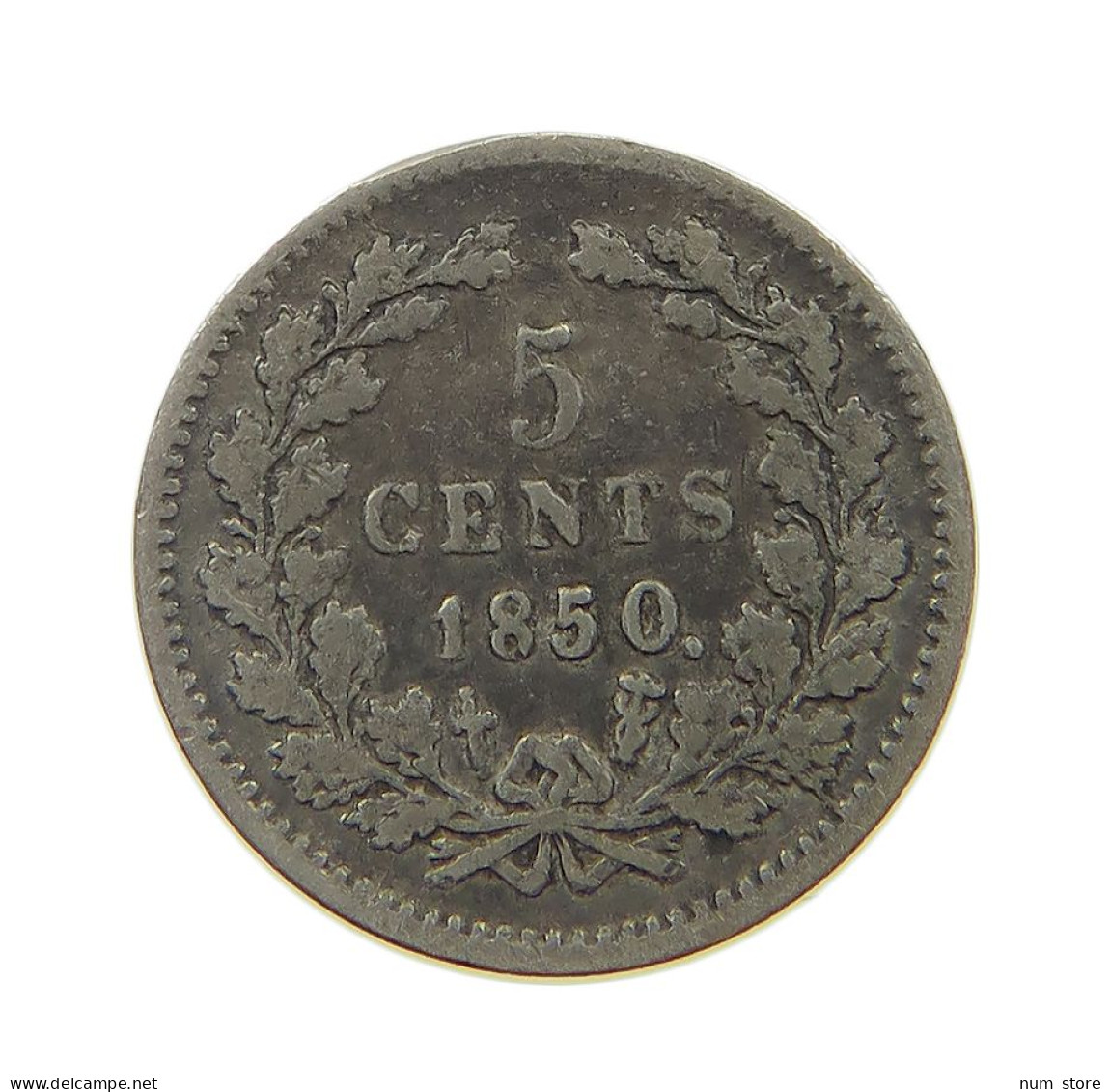 NETHERLANDS 5 CENTS 1850 Willem III. 1849-1890 #a076 0221 - 1849-1890 : Willem III