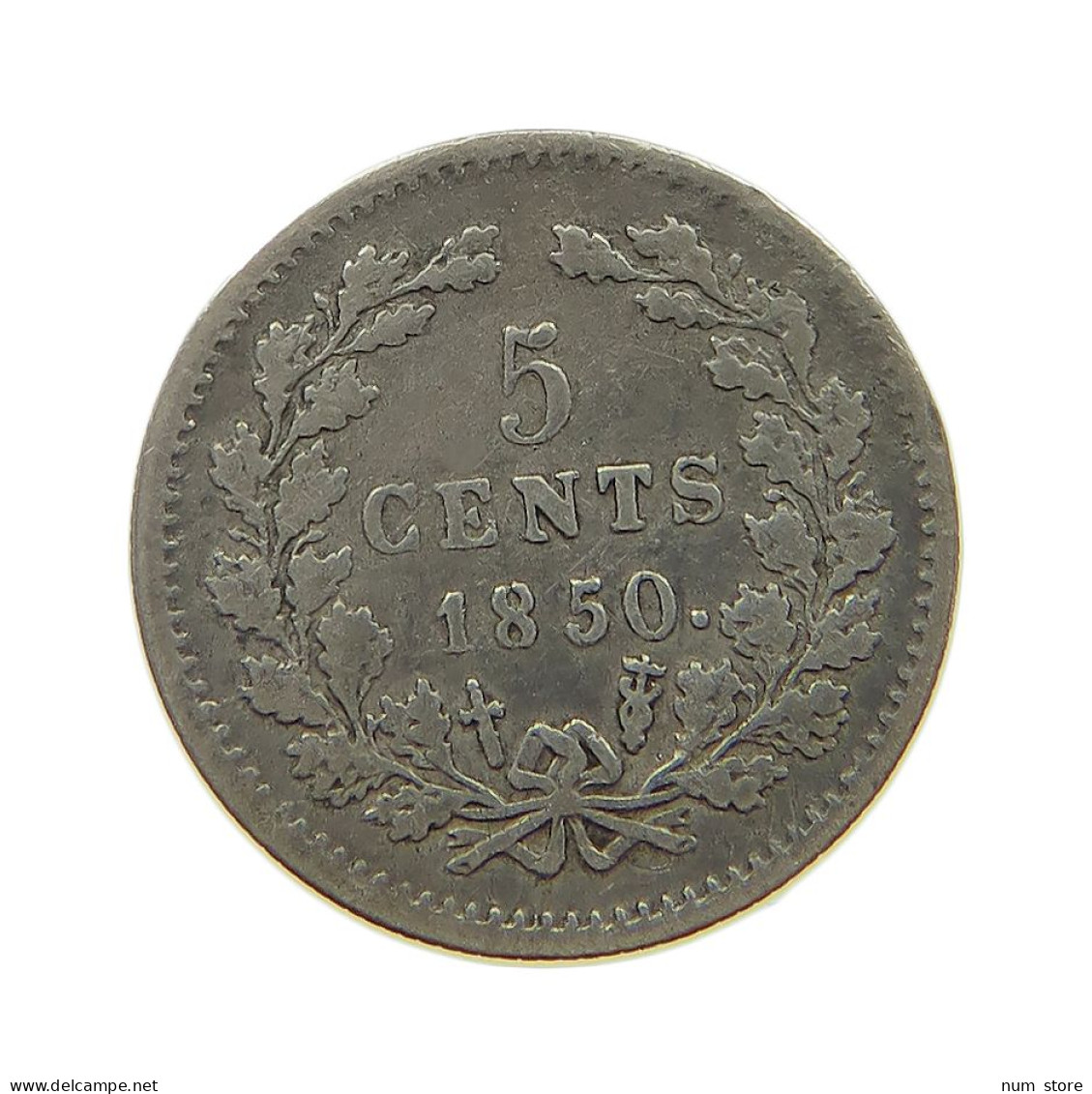 NETHERLANDS 5 CENTS 1850 Willem III. 1849-1890 #a076 0223 - 1849-1890 : Willem III