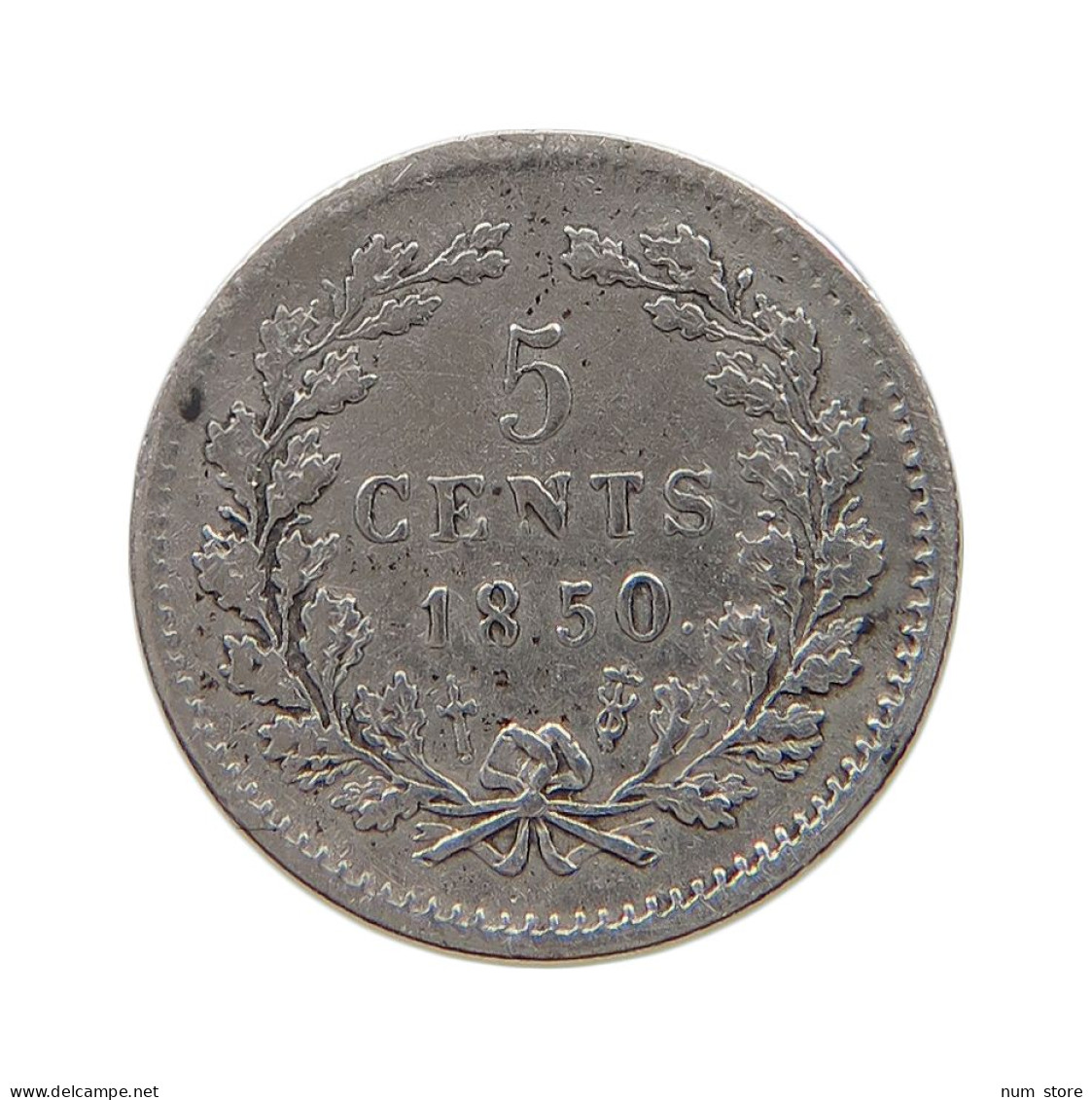 NETHERLANDS 5 CENTS 1850 Willem III. 1849-1890 #a090 0467 - 1849-1890 : Willem III