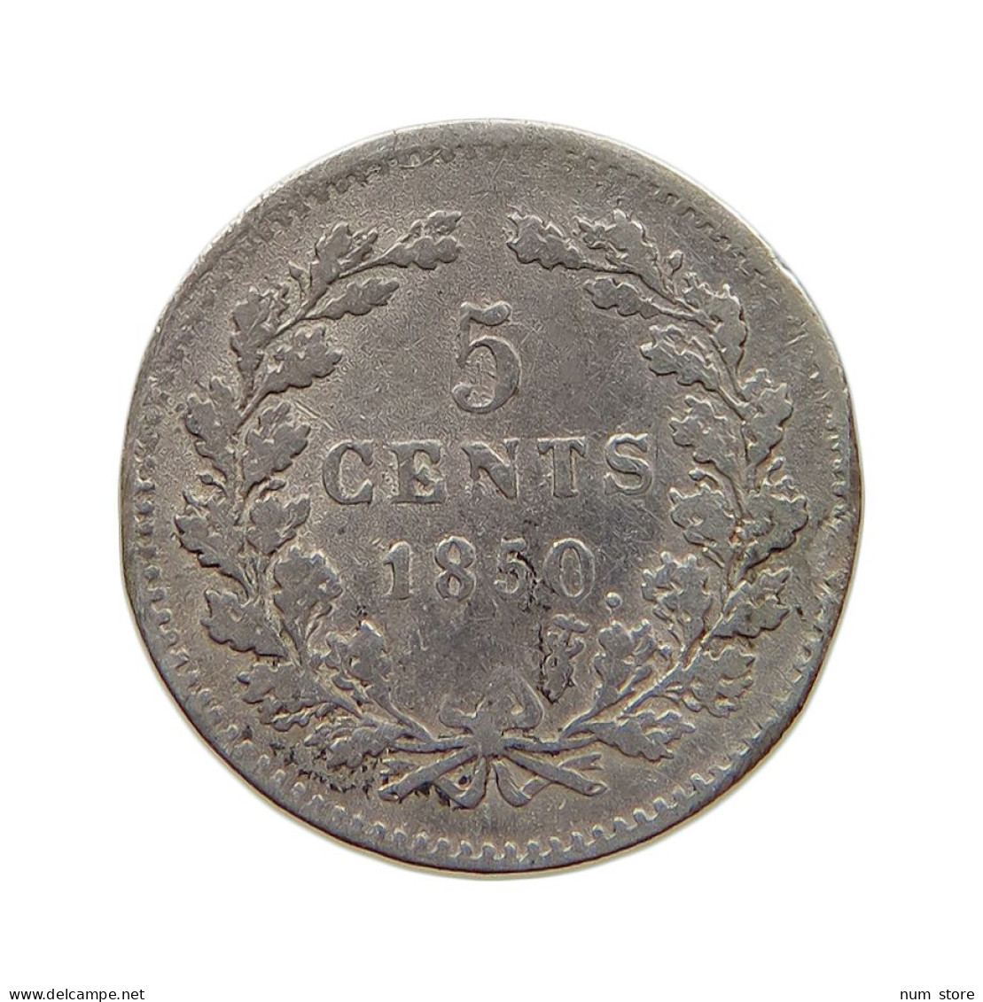 NETHERLANDS 5 CENTS 1850 Willem III. 1849-1890 #a090 0469 - 1849-1890 : Willem III