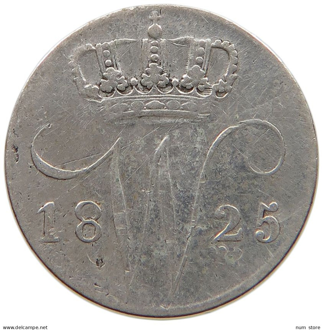NETHERLANDS 5 CENTS 1825 B WILLEM I. 1815-1840 #t160 0337 - 1815-1840: Willem I