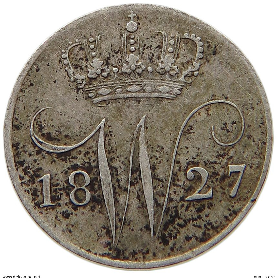 NETHERLANDS 5 CENTS 1827 WILLEM I. 1815-1840 #t078 0405 - 1815-1840: Willem I.