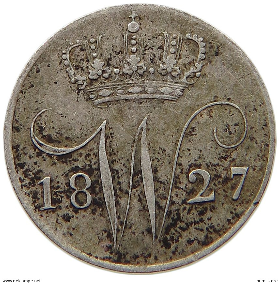 NETHERLANDS 5 CENTS 1827 WILLEM I. 1815-1840 #t078 0405 - 1815-1840 : Willem I