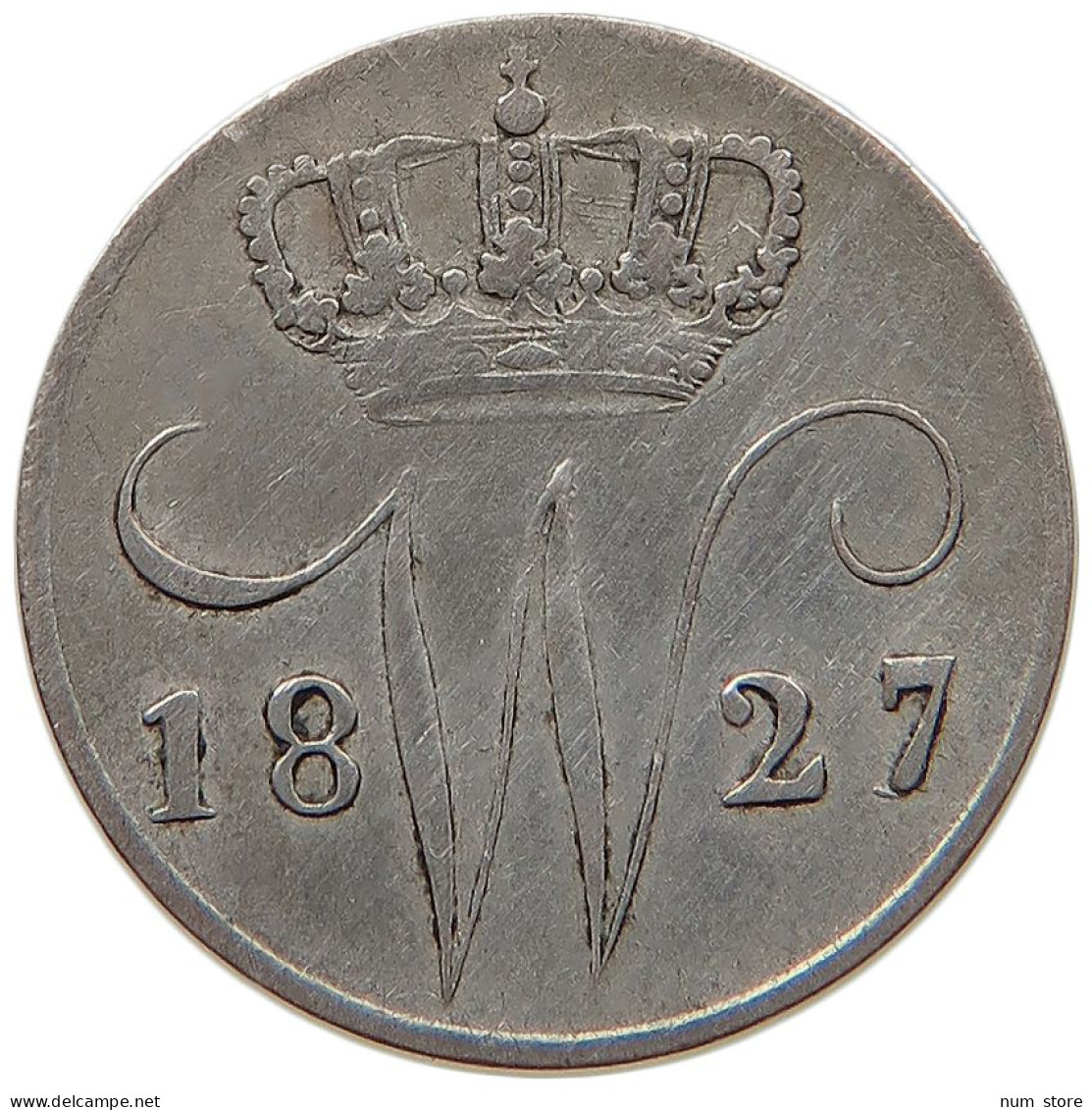 NETHERLANDS 5 CENTS 1827 B WILLEM I. 1815-1840 #t143 0647 - 1815-1840 : Willem I