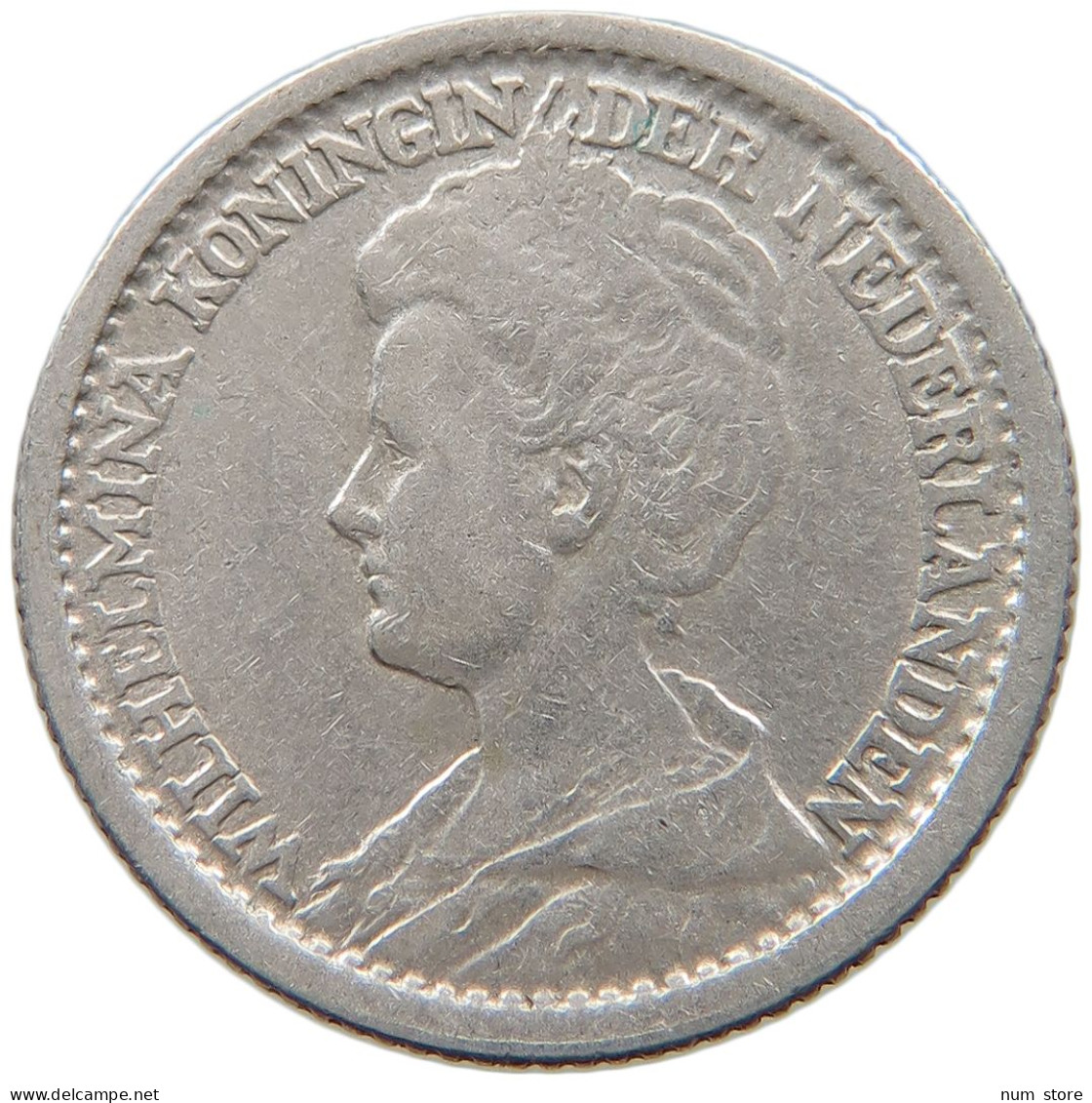 NETHERLANDS 25 CENTS 1915 Wilhelmina 1890-1948 #a032 0925 - 25 Cent