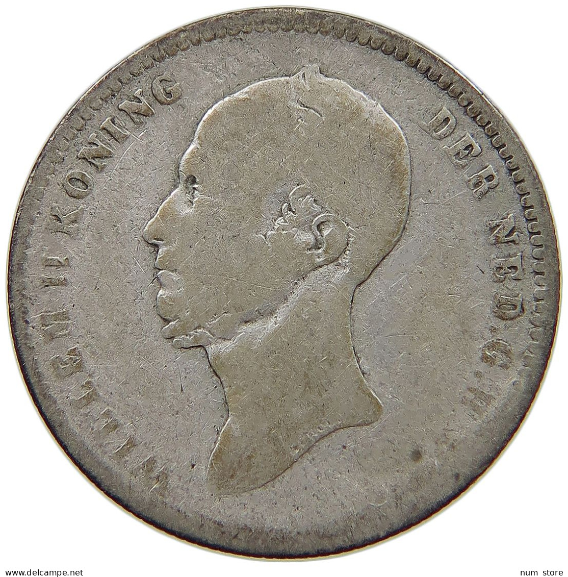 NETHERLANDS 25 CENTS 1849 WILLEM II. 1840-1849 #s060 0353 - 1840-1849: Willem II.