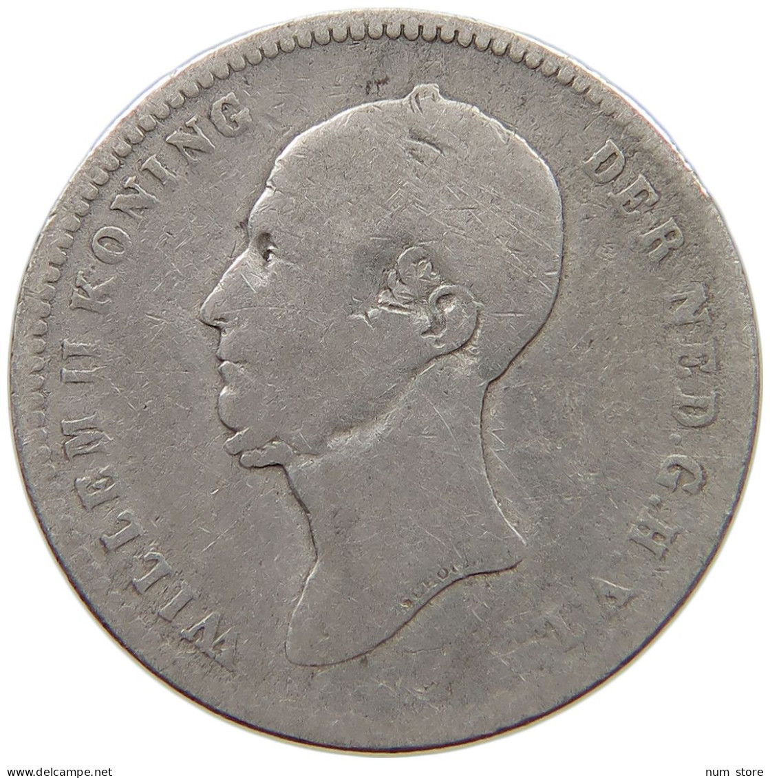 NETHERLANDS 25 CENTS 1849 WILLEM II. 1840-1849 #a082 0449 - 1840-1849 : Willem II