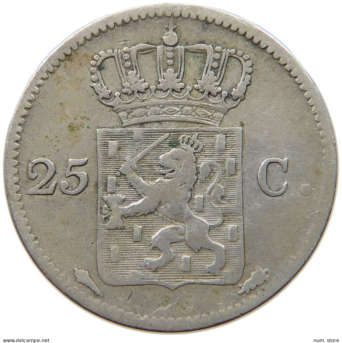 NETHERLANDS 25 CENTS 1826 WILLEM I. 1815-1840 #t122 0309 - 1815-1840 : Willem I