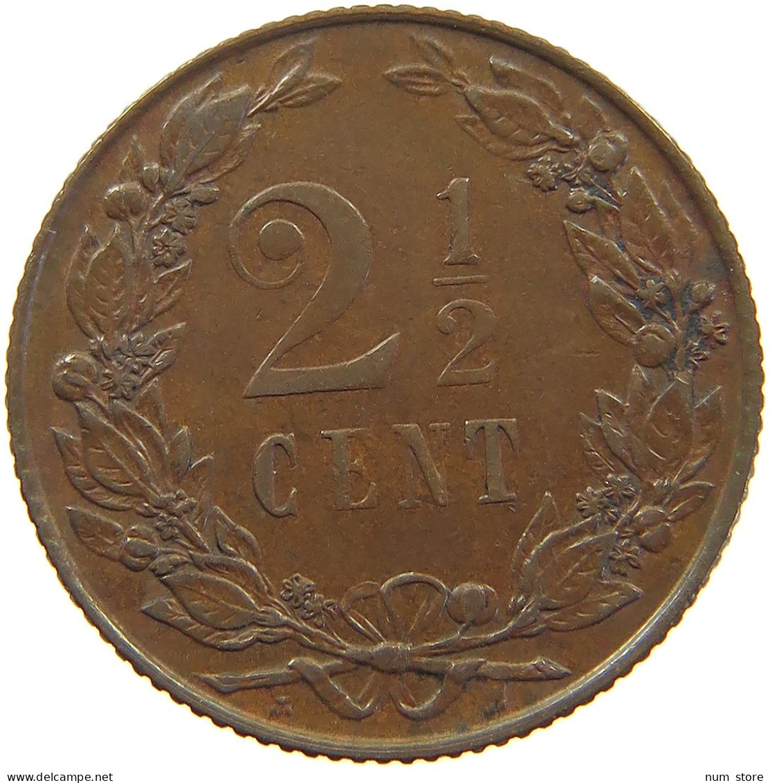 NETHERLANDS 2 1/2 CENTS 1903 Wilhelmina 1890-1948 #c046 0177 - 2.5 Cent