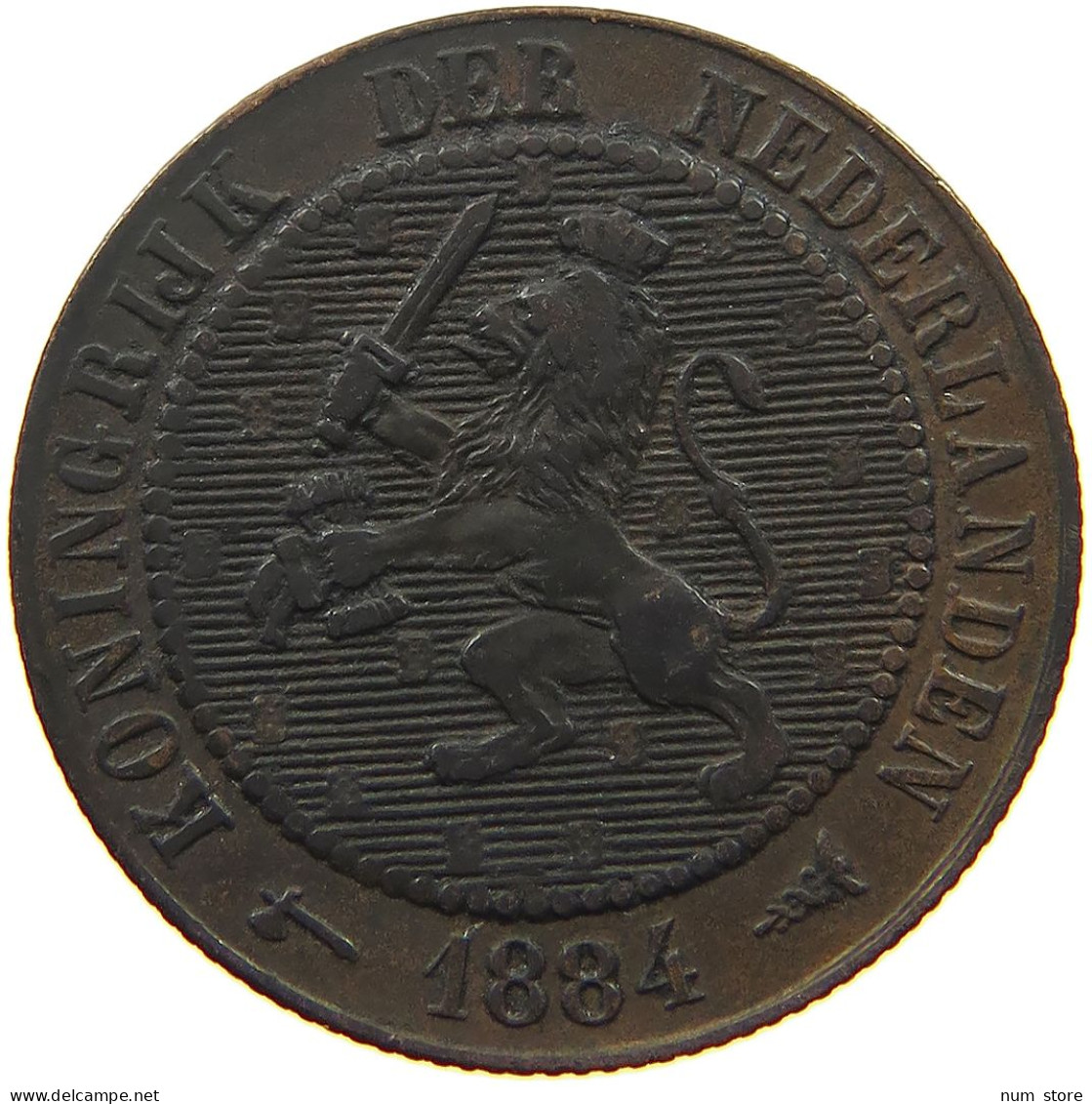NETHERLANDS 2 1/2 CENTS 1884 Willem III. 1849-1890 #a011 0555 - 1849-1890 : Willem III