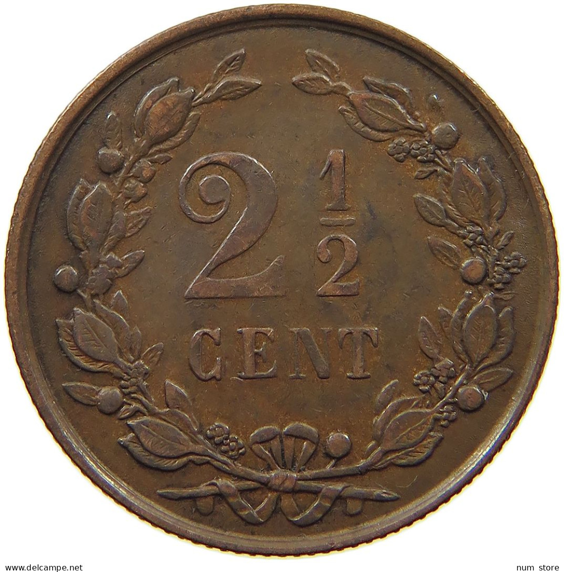 NETHERLANDS 2 1/2 CENTS 1884 Willem III. 1849-1890 #s050 0365 - 1849-1890 : Willem III