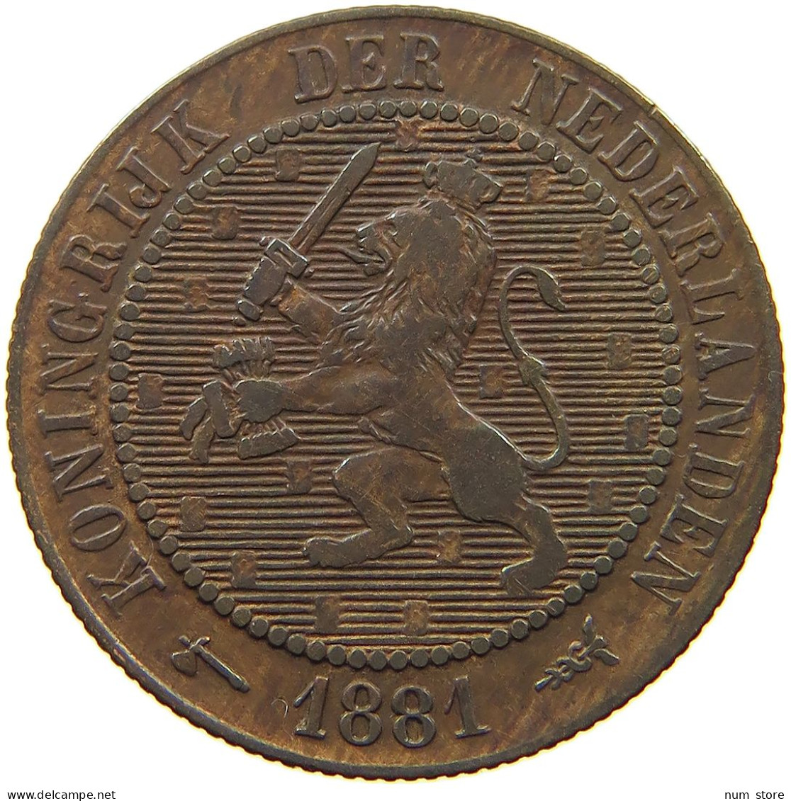 NETHERLANDS 2 1/2 CENTS 1881 Willem III. 1849-1890 #a095 0327 - 1849-1890 : Willem III