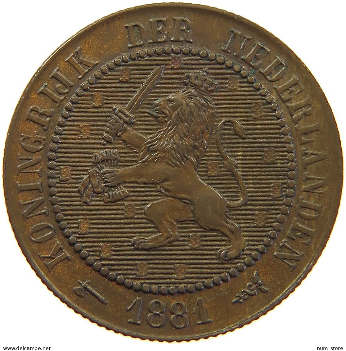 NETHERLANDS 2 1/2 CENTS 1881 Willem III. 1849-1890 #c063 0555 - 1849-1890: Willem III.