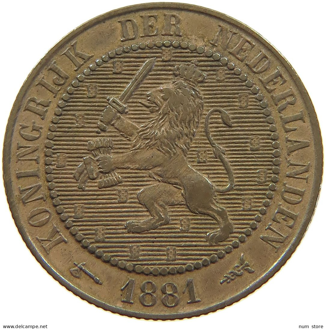 NETHERLANDS 2 1/2 CENTS 1881 Willem III. 1849-1890 #c080 0659 - 1849-1890 : Willem III