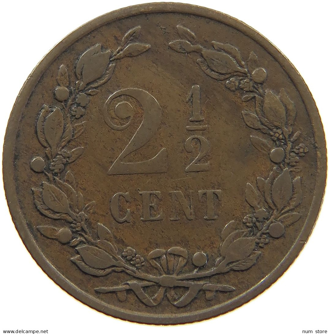 NETHERLANDS 2 1/2 CENTS 1877 Willem III. 1849-1890 #c080 0505 - 1849-1890 : Willem III