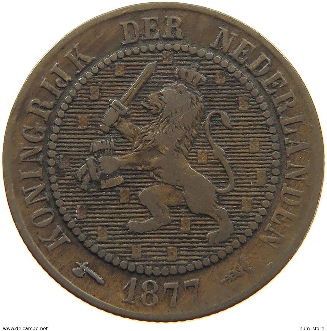 NETHERLANDS 2 1/2 CENTS 1877 Willem III. 1849-1890 #c080 0505 - 1849-1890: Willem III.