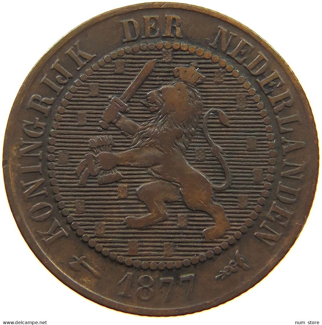 NETHERLANDS 2 1/2 CENTS 1877 Willem III. 1849-1890 #a085 0125 - 1849-1890 : Willem III