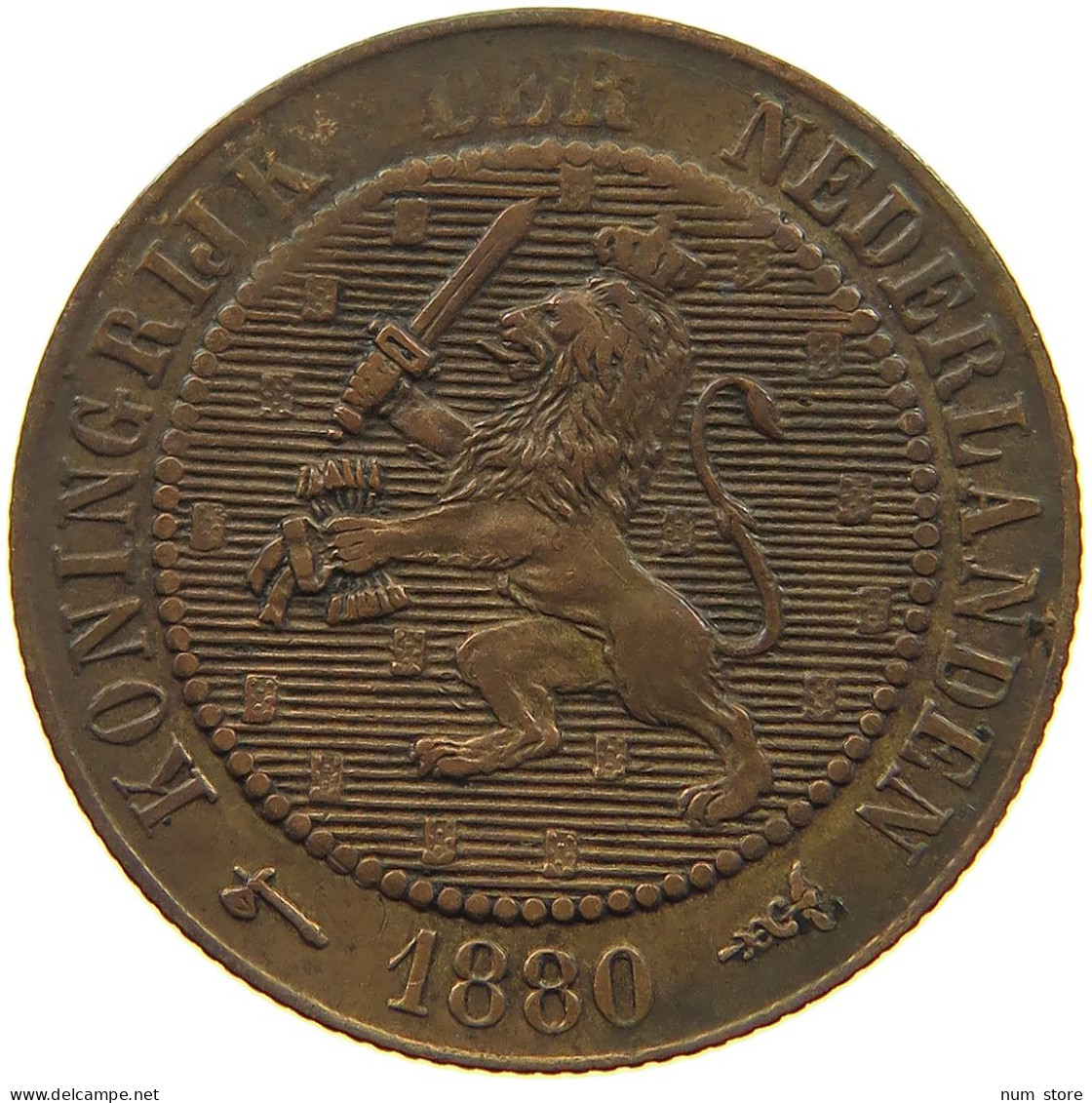 NETHERLANDS 2 1/2 CENTS 1880 Willem III. 1849-1890 #a085 0093 - 1849-1890: Willem III.