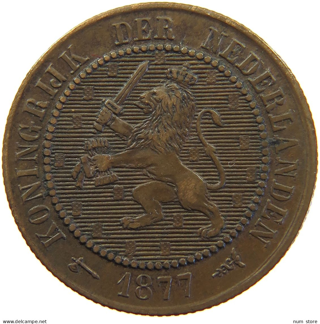 NETHERLANDS 2 1/2 CENTS 1877 Willem III. 1849-1890 #s024 0053 - 1849-1890 : Willem III