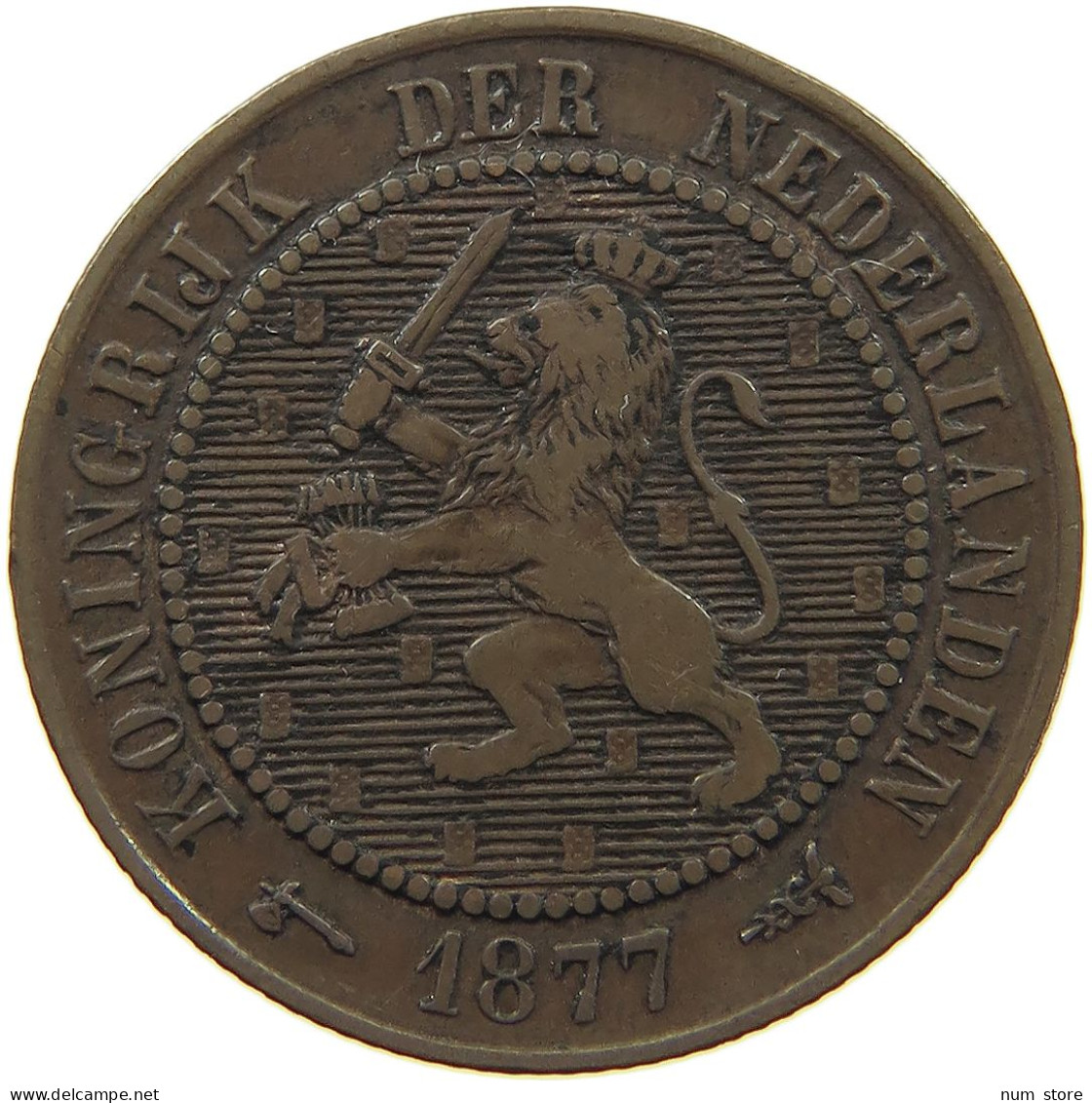 NETHERLANDS 2 1/2 CENTS 1877 Willem III. 1849-1890 #c080 0513 - 1849-1890 : Willem III