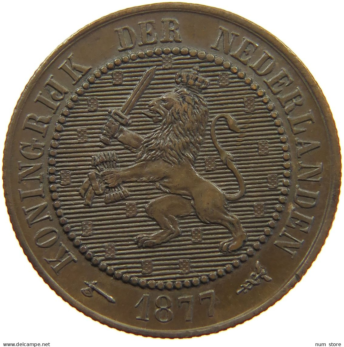 NETHERLANDS 2 1/2 CENTS 1877 Willem III. 1849-1890 #c032 0075 - 1849-1890 : Willem III