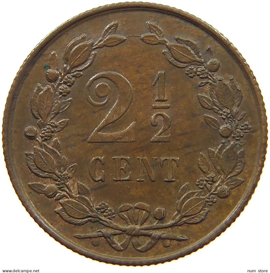 NETHERLANDS 2 1/2 CENTS 1877 Willem III. 1849-1890 #c013 0259 - 1849-1890 : Willem III