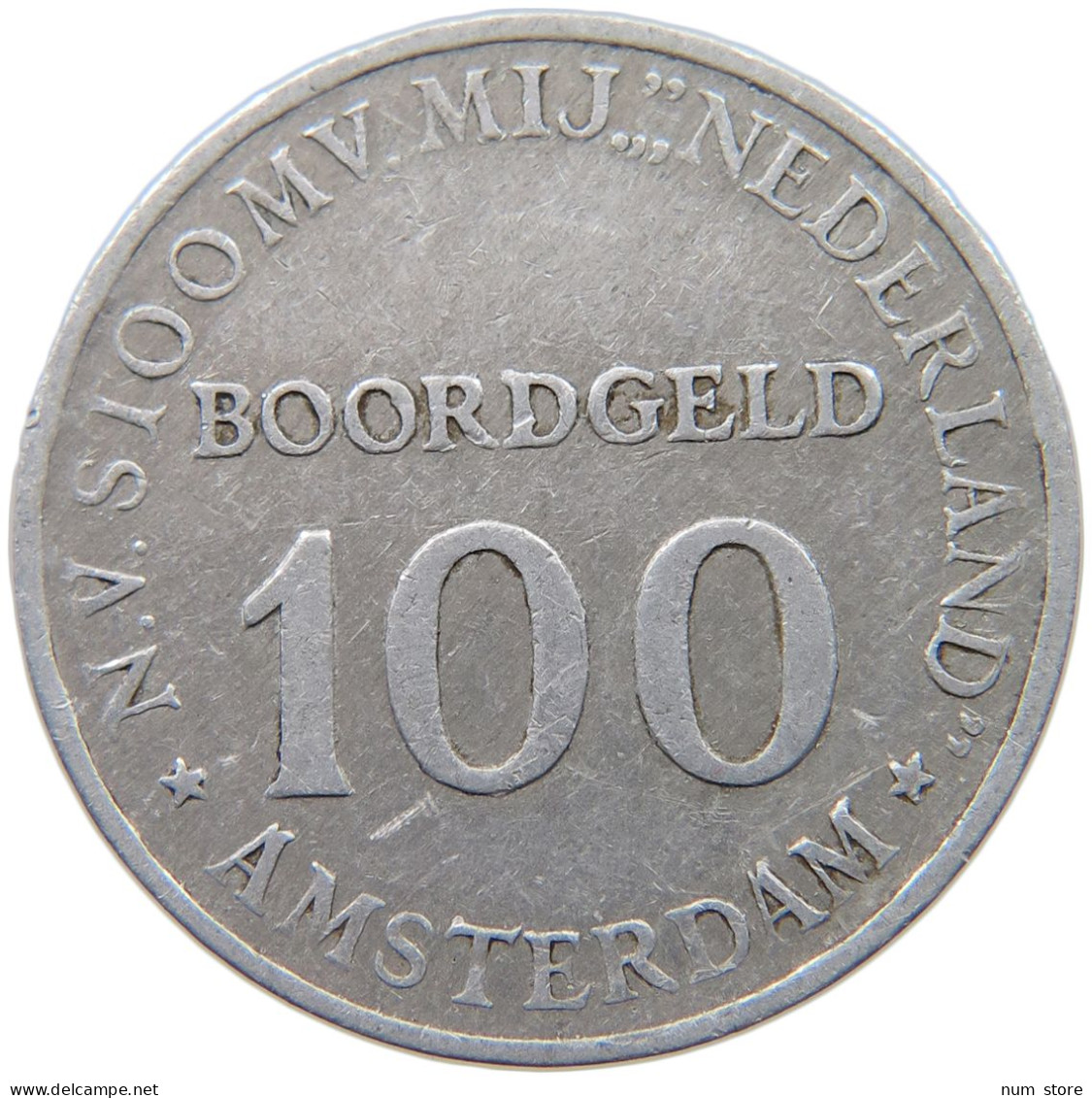 NETHERLANDS 100 BOORDGELD TOKEN  AMSTERDAM #c035 0369 - Sin Clasificación