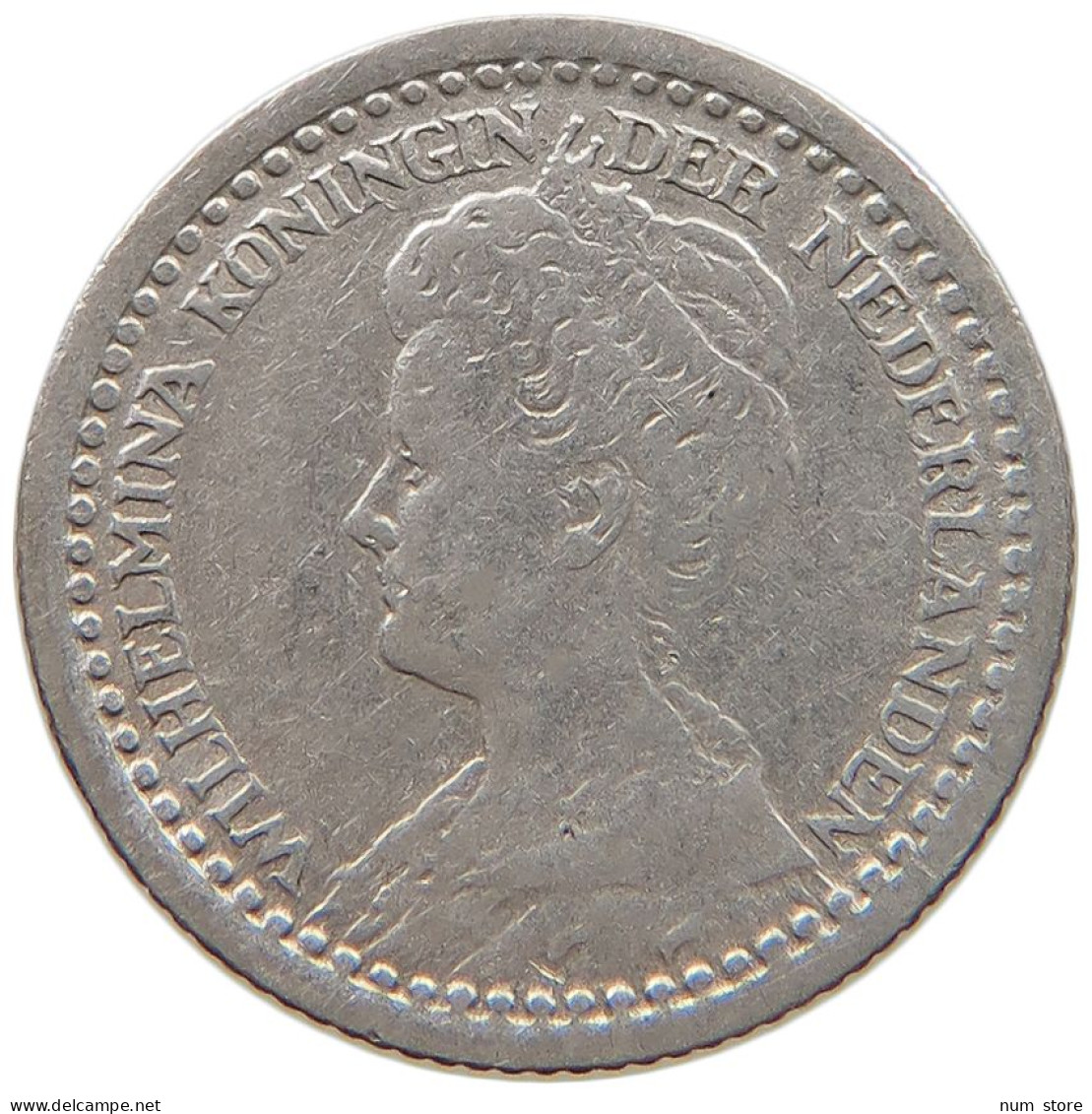 NETHERLANDS 10 CENTS 1925 Wilhelmina 1890-1948 #c040 0663 - 10 Cent