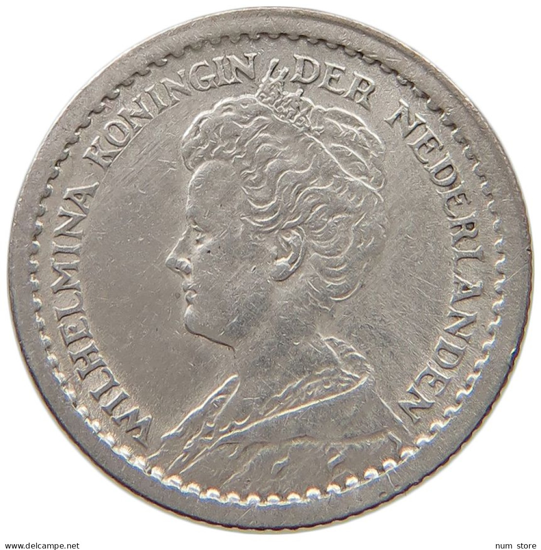 NETHERLANDS 10 CENTS 1913 Wilhelmina 1890-1948 #a004 0427 - 10 Cent