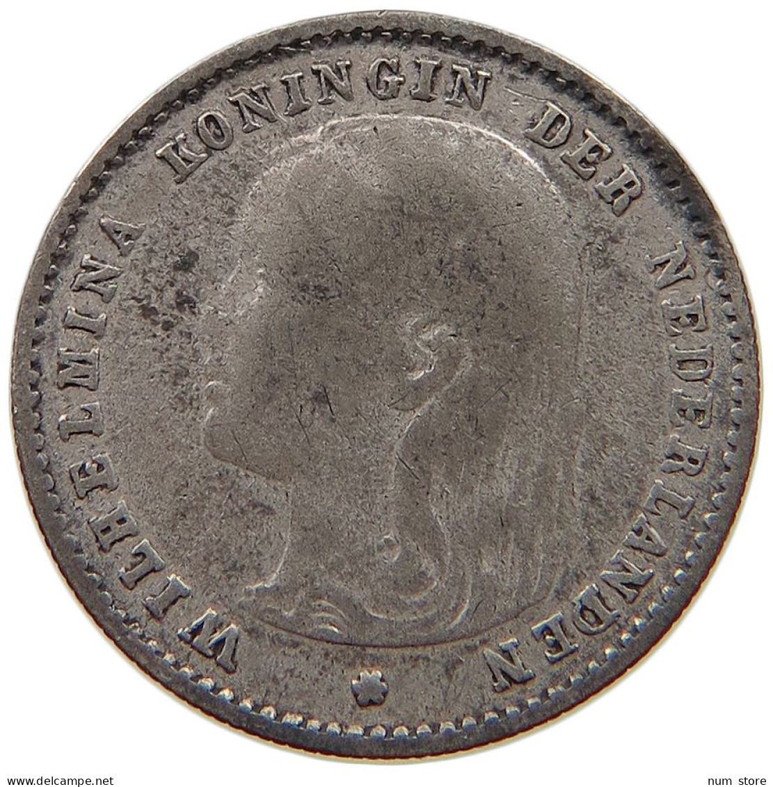 NETHERLANDS 10 CENTS 1897 Wilhelmina 1890-1948 #T068 0323 - 10 Cent