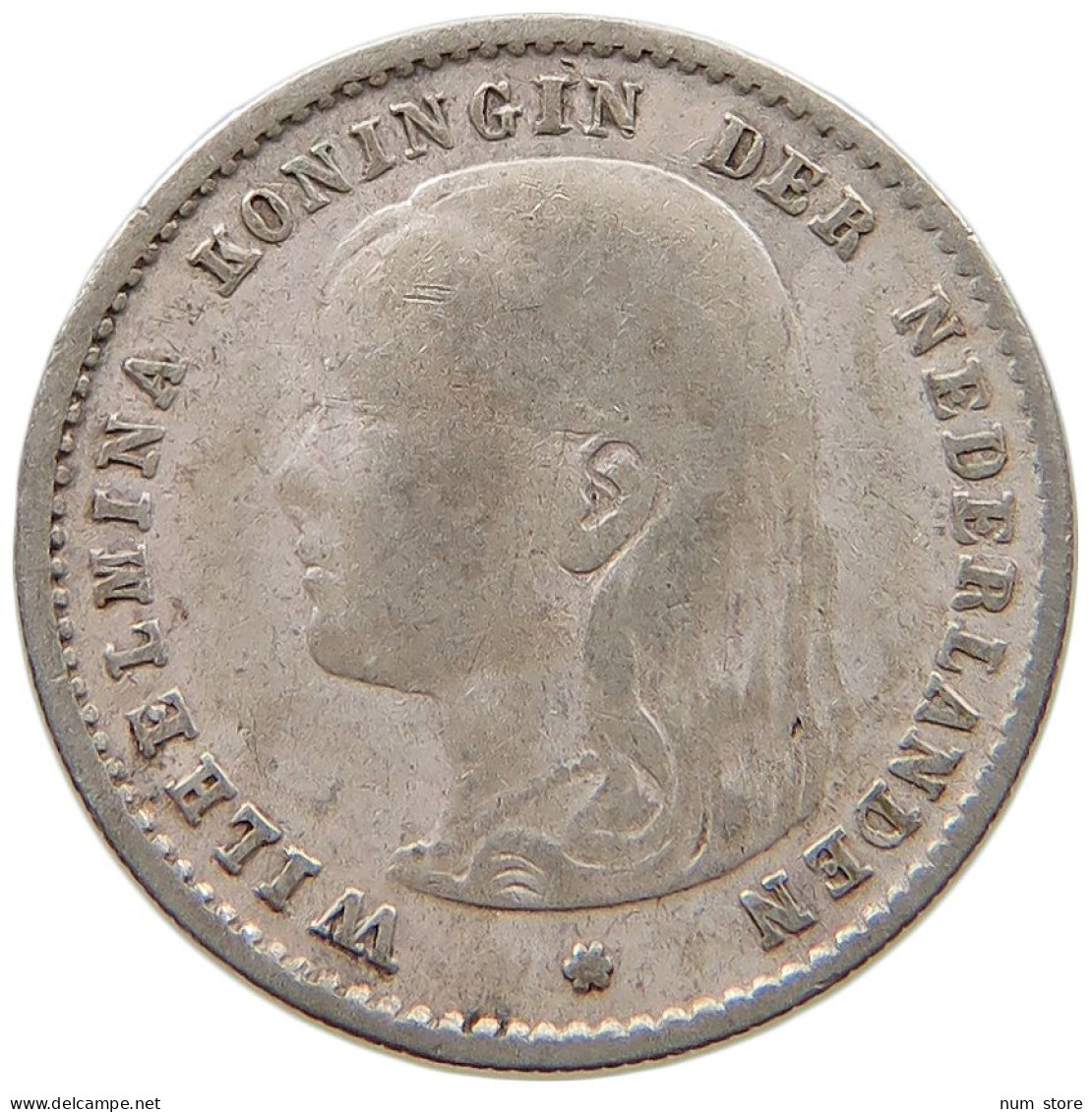 NETHERLANDS 10 CENTS 1897 Wilhelmina 1890-1948 #c025 0207 - 10 Cent