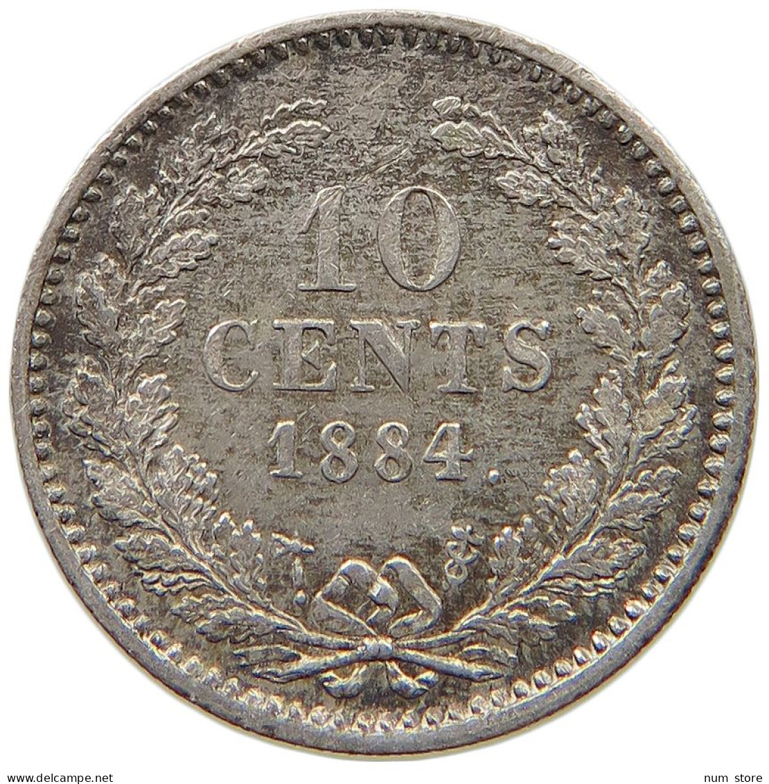 NETHERLANDS 10 CENTS 1894 Willem III. 1849-1890 #t116 1165 - 10 Cent