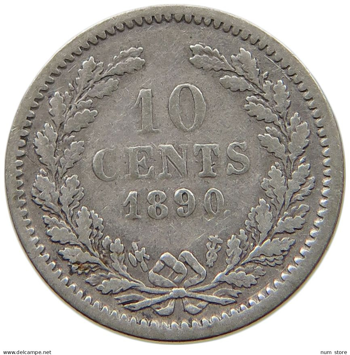 NETHERLANDS 10 CENTS 1890 Willem III. 1849-1890 #a081 0915 - 1849-1890 : Willem III