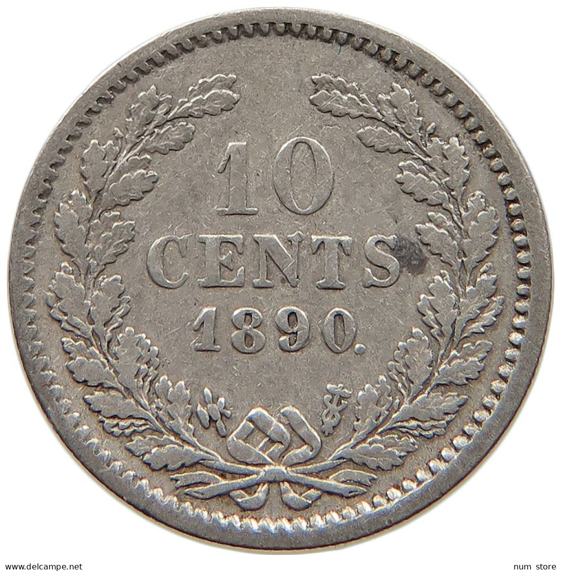 NETHERLANDS 10 CENTS 1890 Willem III. 1849-1890 #c004 0179 - 1849-1890 : Willem III