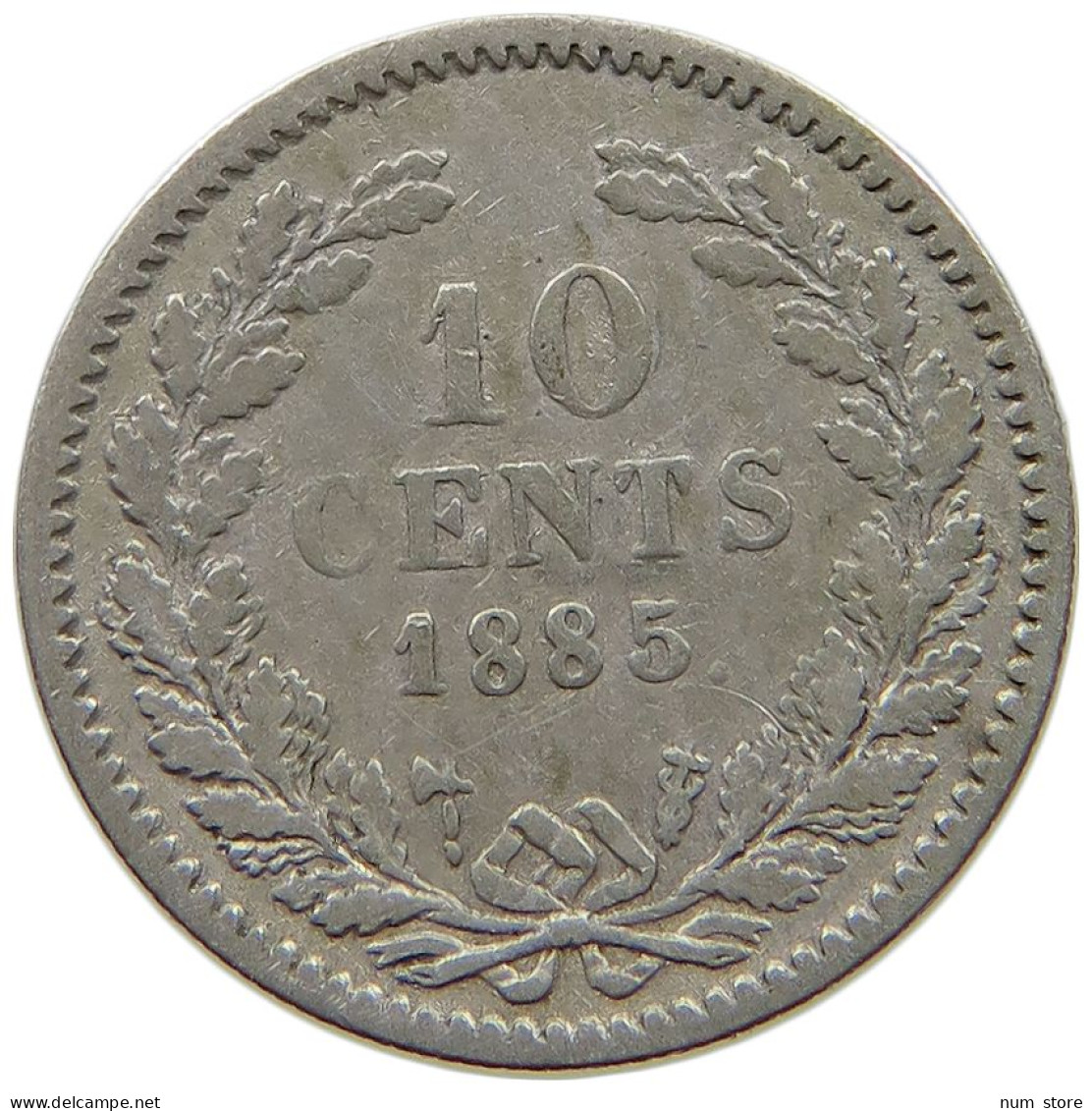 NETHERLANDS 10 CENTS 1885 Willem III. 1849-1890 #a081 0913 - 1849-1890 : Willem III