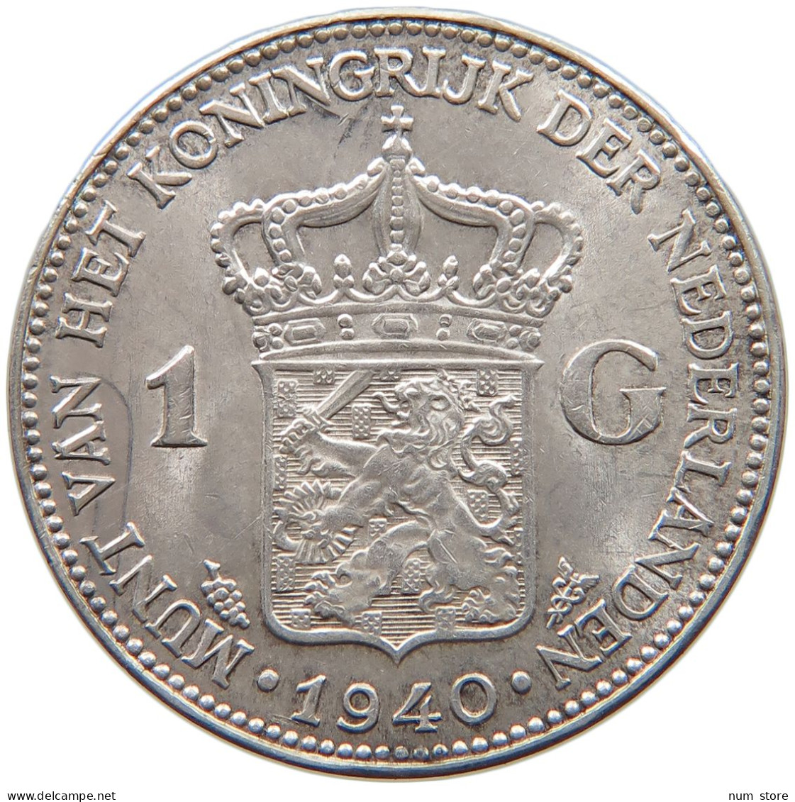 NETHERLANDS GULDEN 1940 Wilhelmina 1890-1948 #c024 0033 - 1 Gulden