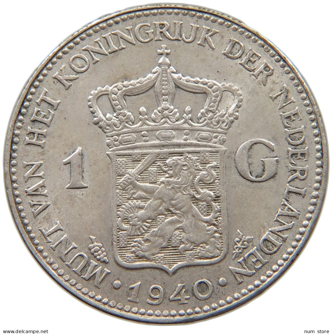 NETHERLANDS GULDEN 1940 Wilhelmina 1890-1948 #c003 0031 - 1 Gulden