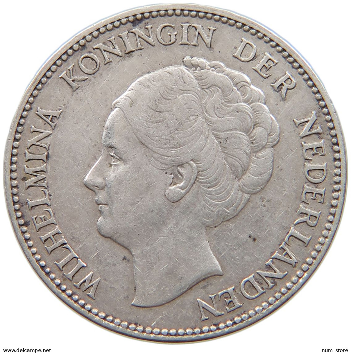 NETHERLANDS GULDEN 1938 Wilhelmina 1890-1948 #t132 0151 - 1 Gulden