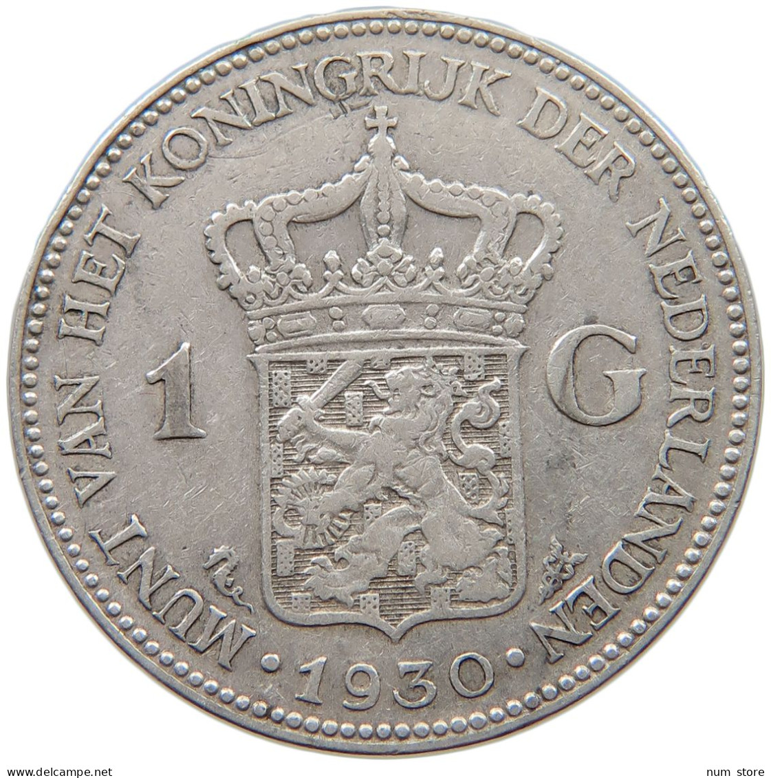 NETHERLANDS GULDEN 1930 Wilhelmina 1890-1948 #c058 0139 - 1 Gulden