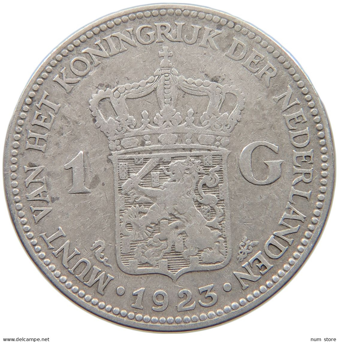 NETHERLANDS GULDEN 1923 Wilhelmina 1890-1948 #c034 0493 - 1 Florín Holandés (Gulden)