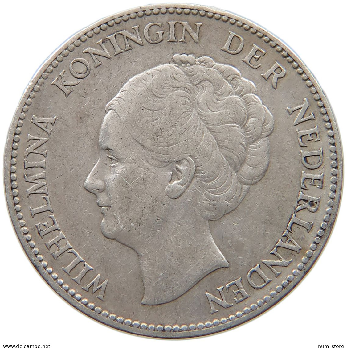 NETHERLANDS GULDEN 1923 Wilhelmina 1890-1948 #a033 0355 - 1 Florín Holandés (Gulden)