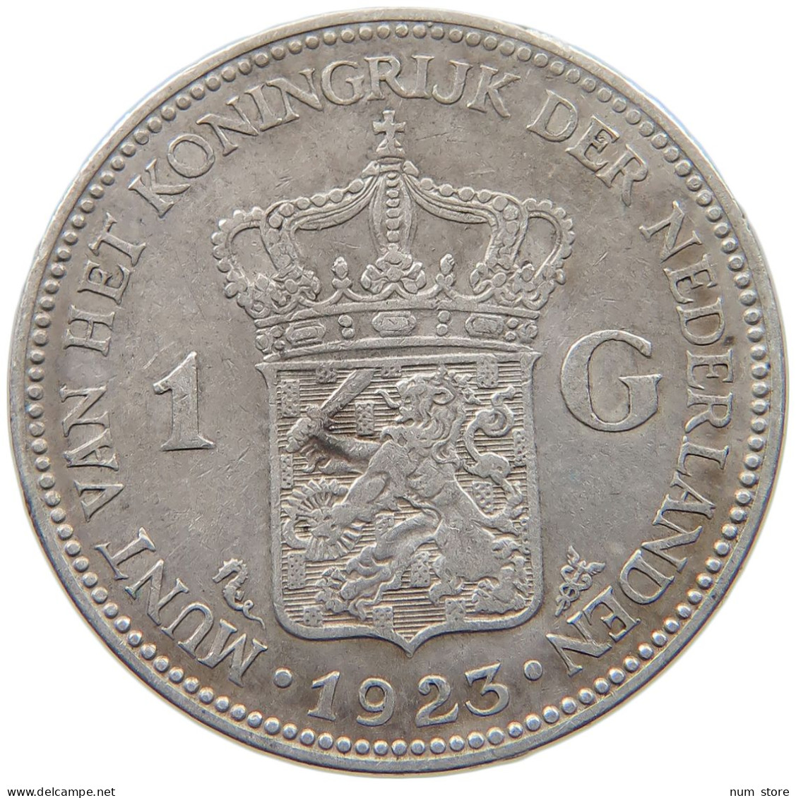 NETHERLANDS GULDEN 1923 Wilhelmina 1890-1948 #a033 0355 - 1 Gulden