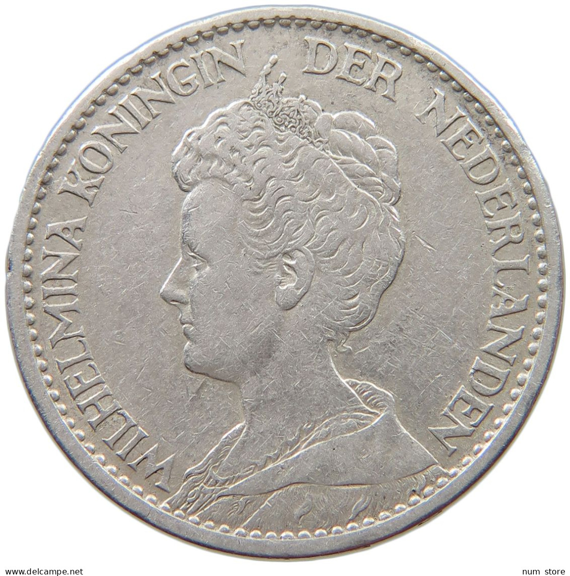 NETHERLANDS GULDEN 1914 Wilhelmina 1890-1948 #t148 0051 - 1 Florín Holandés (Gulden)