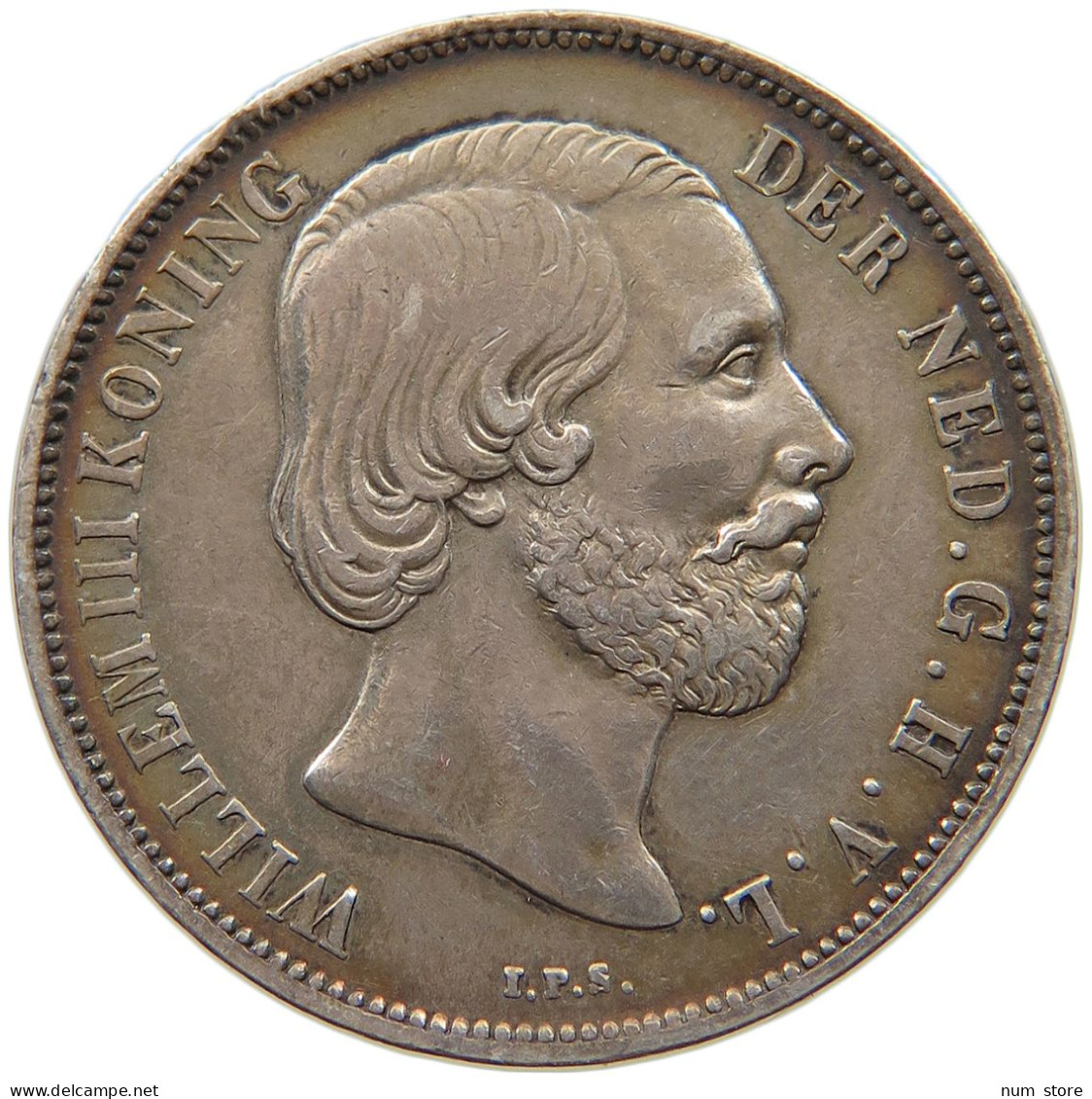 NETHERLANDS GULDEN 1865 Willem III. 1849-1890 #t090 0357 - 1849-1890 : Willem III