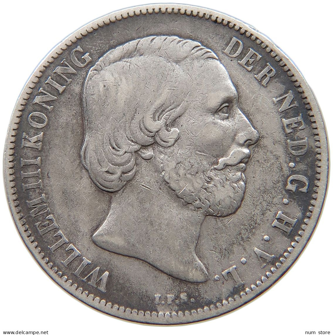 NETHERLANDS GULDEN 1865 Willem III. 1849-1890 #t095 0007 - 1849-1890: Willem III.