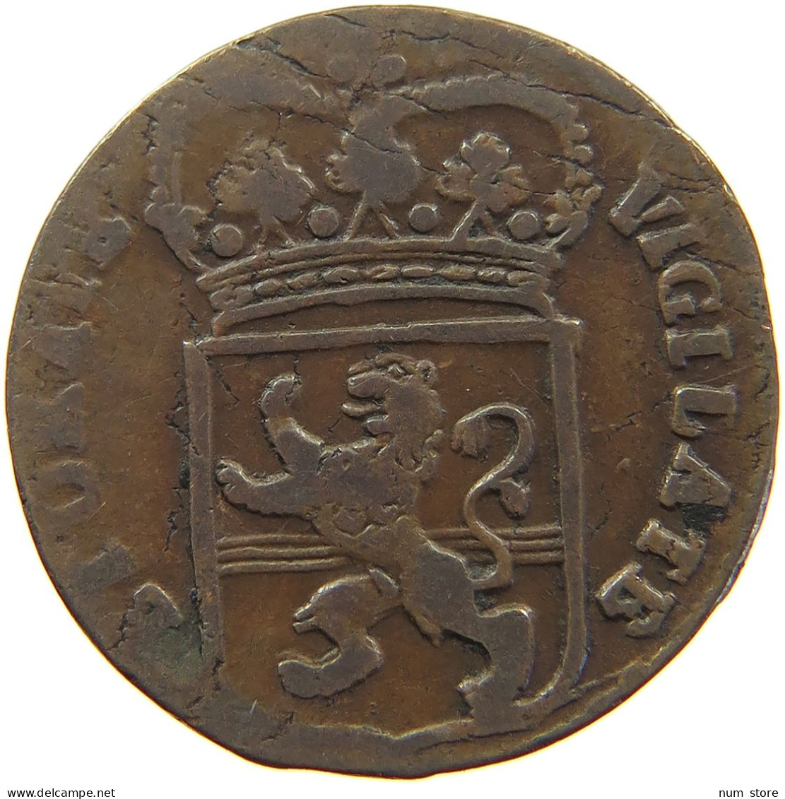 NETHERLANDS DUIT 1767 OVERIJSSEL #c062 0211 - Provincial Coinage